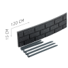 Obrzeże ogrodowe palisada Bricks 15 cm szary