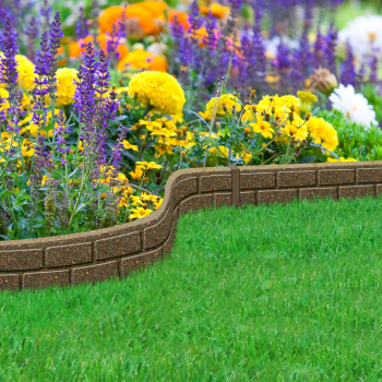 Obrzeże ogrodowe palisada Bricks 9 cm brązowy