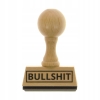 Śmieszna pieczątka BULLSHIT drewniana stempel