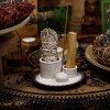 Ceramiczna podstawka na Palo Santo i kadzidła Mandala – biało-czarna
