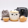 Pomarańczowy Zestaw do Herbaty Panda 3 Kubeczki w etui