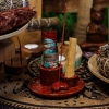 Ceramiczna podstawka na Palo Santo i kadzidła Mandala – czerwona z połyskiem