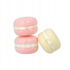 Zestaw musujących kul do kąpieli Macarons Tea Rose & Velvet makaroniki 3szt