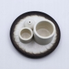 Ceramiczna podstawka na Palo Santo i kadzidła Mandala – biało-czarna
