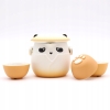 Pomarańczowy Zestaw do Herbaty Panda 3 Kubeczki w etui