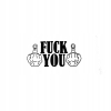 Śmieszna pieczątka FUCK YOU drewniana stempel