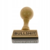 Śmieszna pieczątka BULLSHIT drewniana stempel