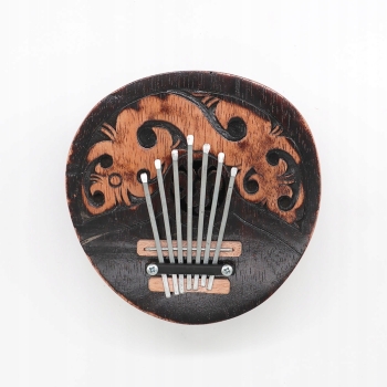 Kalimba z kokosa Antyczny Wzór 16 cm