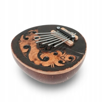 Kalimba z kokosa Antyczny Wzór 16 cm