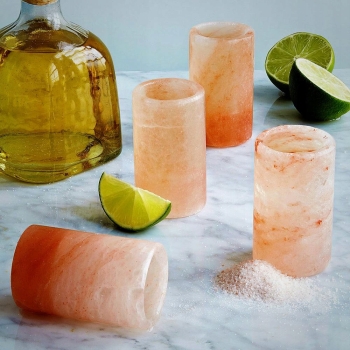 Zestaw 2 Kieliszków Solnych do Tequili z podstawką