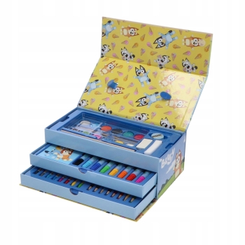 Zestaw plastyczny Bluey – 52 elementy w walizce
