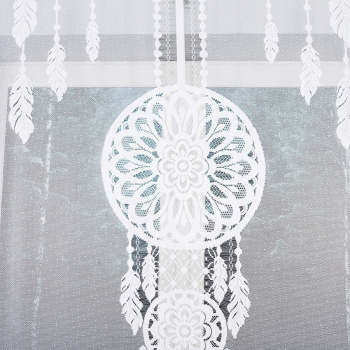 Firana panel żakardowy DINA ŁAPACZ SNÓW 160 x 160 cm biała