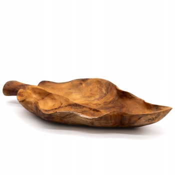 Misa z drewna tekowego Liść 40 cm