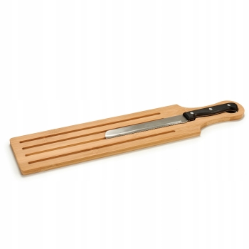 Deska do krojenia podłużna z nożem do chleba 50 cm