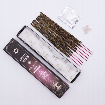 Kadzidełka Crystal Scents – róża i kwarc różowy, 8 szt.