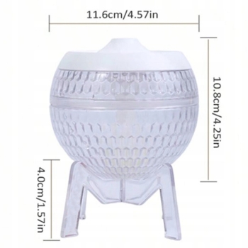 Nawilżacz Powietrza Lampka LED Glob Przezroczysty