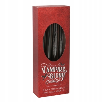 Zestaw Świec Stożkowych Vampire Blood - Efekt Krwawiącego Wosku, 8 sztuk