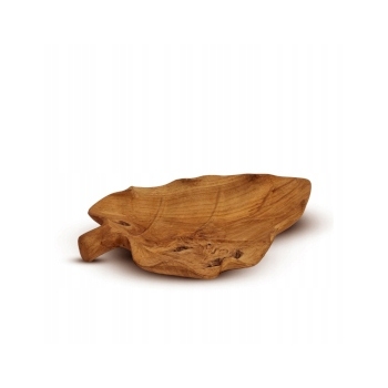 Misa z drewna tekowego Liść 40 cm