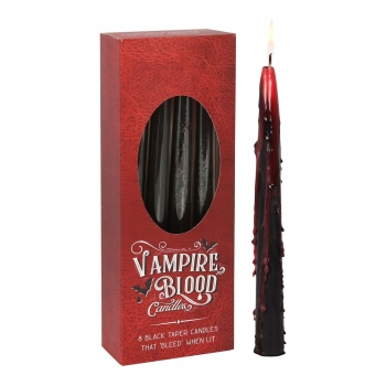 Zestaw Świec Stożkowych Vampire Blood - Efekt Krwawiącego Wosku, 8 sztuk