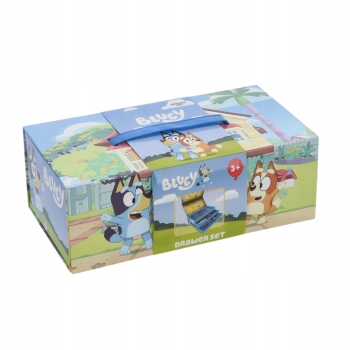Zestaw plastyczny Bluey – 52 elementy w walizce