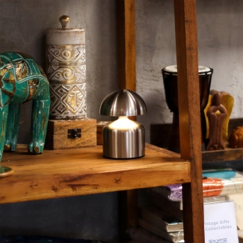 Lampka na biurko dotykowa Srebrny Grzybek