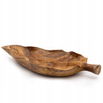 Misa z drewna tekowego Liść 40 cm