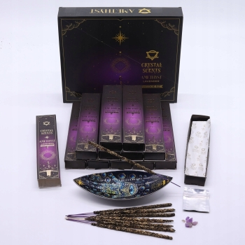 Kadzidełka Crystal Scents – lawenda i ametyst, 8 szt.