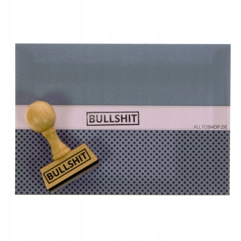 Śmieszna pieczątka BULLSHIT drewniana stempel