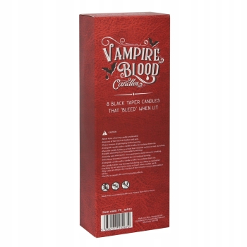 Zestaw Świec Stożkowych Vampire Blood - Efekt Krwawiącego Wosku, 8 sztuk