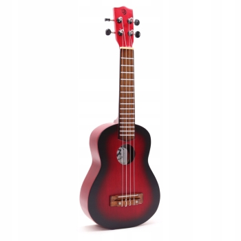 Ukulele Sopranowe drewniane ręcznie wykonane kolor Czerwony Opalany