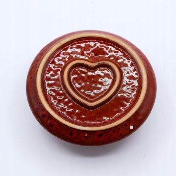 Ceramiczna podstawka na Palo Santo i kadzidła Mandala – czerwona z połyskiem